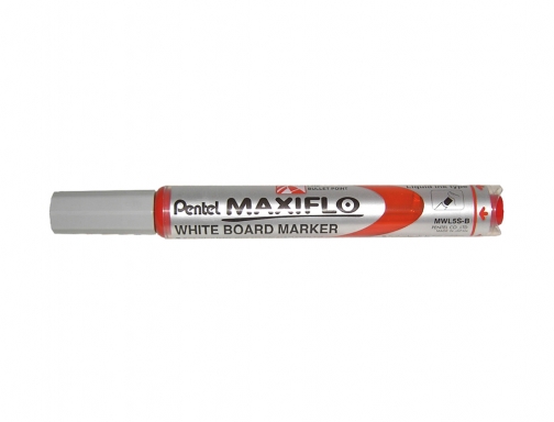 Rotulador maxiflo Pentel para pizarra blanca color rojo MWL5S. B, imagen 2 mini