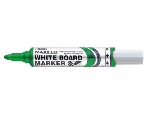 Pentel Maxiflo - Rotulador para pizarra blanca, punta redonda