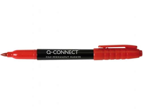 Rotulador Q-connect para cd dvd punta fibra permanente rojo punta redonda 1 KF02302, imagen 2 mini