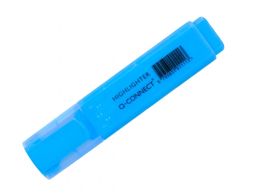 Rotulador Q-connect fluorescente azul punta biselada KF01114, imagen 3 mini