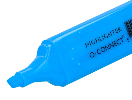 Rotulador Q-connect fluorescente azul punta biselada KF01114, imagen 4 mini