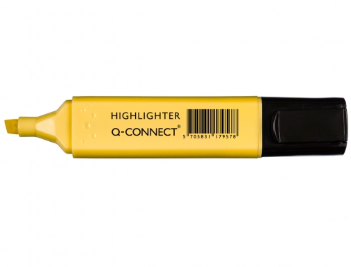 Rotulador Q-connect fluorescente pastel amarillo punta biselada KF17957, imagen 2 mini