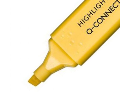 Rotulador Q-connect fluorescente pastel punta biselada estuche de 6 unidades colores surtidos KF17963, imagen 4 mini