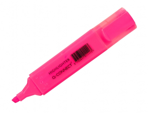 Rotulador Q-connect fluorescente rosa punta biselada KF01112, imagen 2 mini
