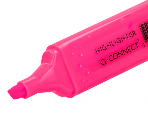 Rotulador Q-connect fluorescente rosa punta biselada KF01112, imagen 4 mini