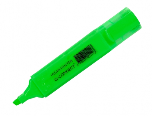 Rotulador Q-connect fluorescente verde punta biselada KF01113, imagen 2 mini