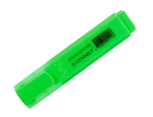 Rotulador Q-connect fluorescente verde punta biselada KF01113, imagen 3 mini