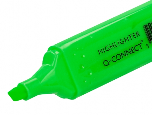 Rotulador Q-connect fluorescente verde punta biselada KF01113, imagen 4 mini
