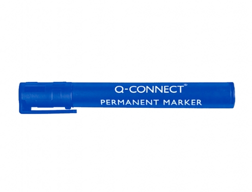 Rotulador Q-connect marcador permanente azul punta redonda 3 mm KF26046, imagen 4 mini