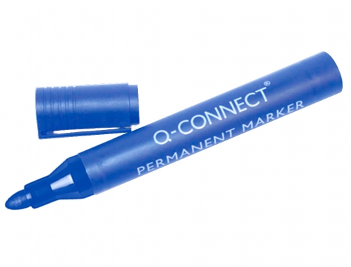 Rotulador Q-connect marcador permanente azul punta redonda 3 mm KF26046, imagen 5 mini