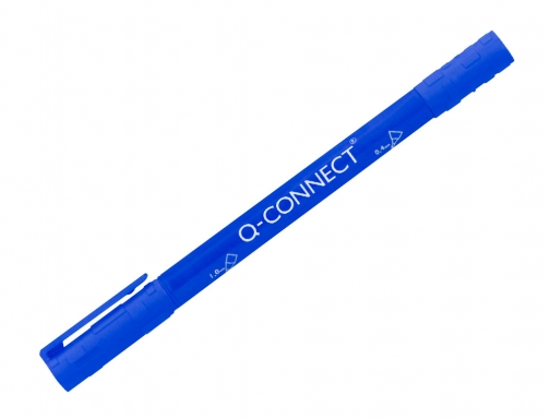 Rotulador Q-connect marcador permanente doble punta color azul 0,4 mm y 1 KF11344, imagen 4 mini