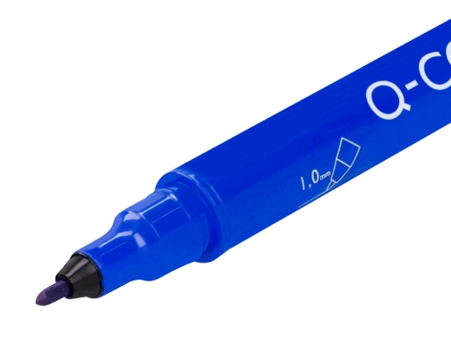 Rotulador Q-connect marcador permanente doble punta color azul 0,4 mm y 1 KF11344, imagen 5 mini