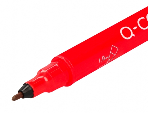 Rotulador Q-connect marcador permanente doble punta color rojo 0,4 mm y 1 KF11345, imagen 5 mini