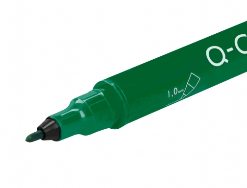 Rotulador Q-connect marcador permanente doble punta color verde 0,4 mm y 1 KF11346, imagen 5 mini