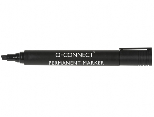 Rotulador Q-connect marcador permanente negro punta biselada 5.0 mm KF26042, imagen 2 mini