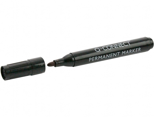Rotulador Q-connect marcador permanente negro punta redonda 3 mm KF26045, imagen 3 mini