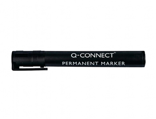 Rotulador Q-connect marcador permanente negro punta biselada 5.0 mm KF26042