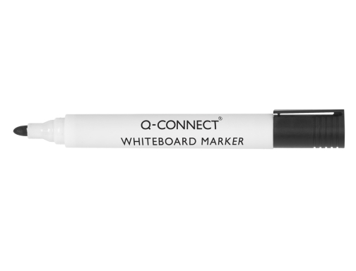 Rotulador Qconnect pizarra blanca color negro punta redonda 3 mm KF26035, imagen 2 mini