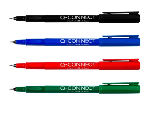 Rotulador Q-connect punta de fibra fine liner negro 0.4 mm KF25007, imagen 4 mini