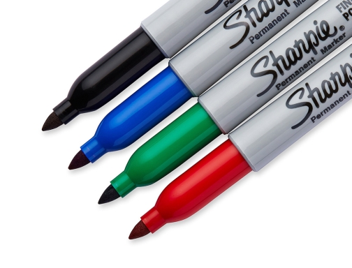 Rotulador Sharpie permanente fino blister 4 unidades colores estandar surtidos 1985858, imagen 3 mini