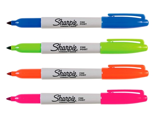 Rotulador Sharpie permanente fino blister 4 unidades colores fantasia surtidos 2065403, imagen 3 mini