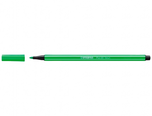 Rotulador Stabilo acuarelable pen 68 verde neon 1 mm 68 033 , verde fluor, imagen 2 mini