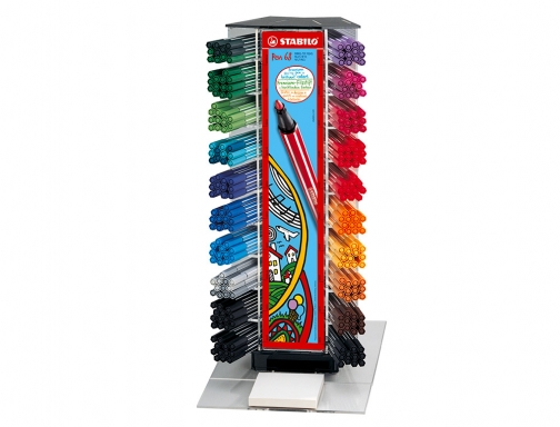 Rotulador Stabilo acuarelable pen 68 counter expositor 240 unidades colores surtidos 68 240, imagen 2 mini