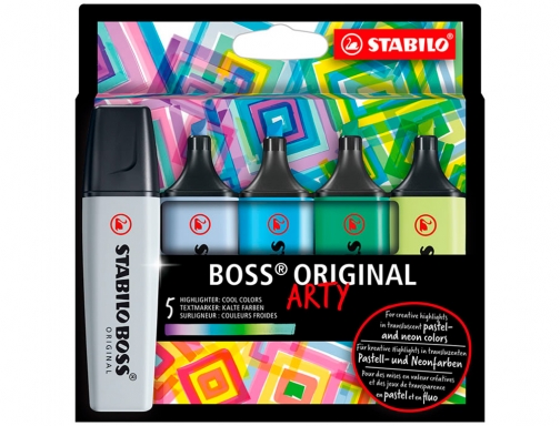 Rotulador Stabilo boss fluorescente 70 arty line colores frios estuche carton de 70 5-02-2-20 , surtidos, imagen 3 mini