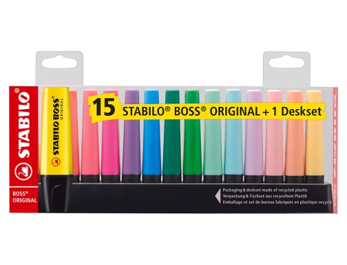 Rotulador Stabilo boss fluorescente 70 blister de 15 unidades colores surtidos 7015-01-5, imagen 4 mini