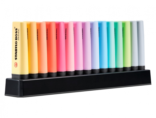 Rotulador Stabilo boss fluorescente 70 pastel deskset estuche de 15 unidades colores 7015-02-5 , surtidos, imagen 5 mini