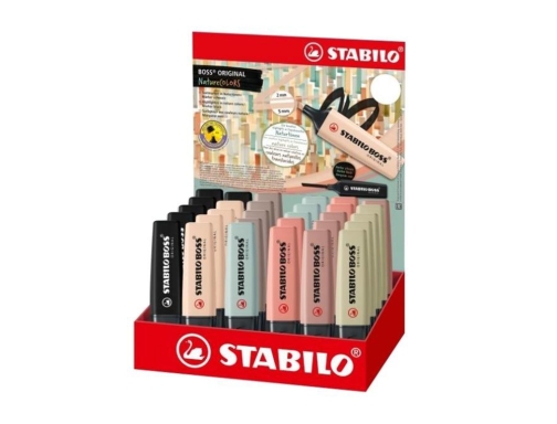 Rotulador Stabilo boss pastel fluorescente 70 nature colors expositor de 30 unidades 70 30-2-2 , surtidos, imagen 3 mini