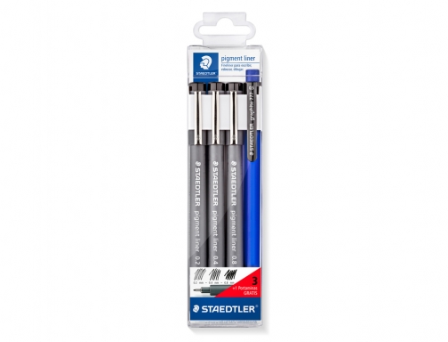 Rotulador Staedtler calibrado micrometrico negro bolsa de 3 unidades 0,2 -0,4- 0,8 308 S1WP3, imagen 2 mini