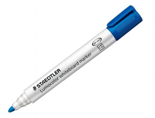 Rotulador Staedtler lumocolor 351 para pizarra blanca punta redonda 2 mm recargable 351-3 , azul, imagen 2 mini