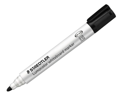 Rotulador Staedtler lumocolor 351 para pizarra blanca punta redonda 2 mm recargable 351-9 , negro, imagen 2 mini