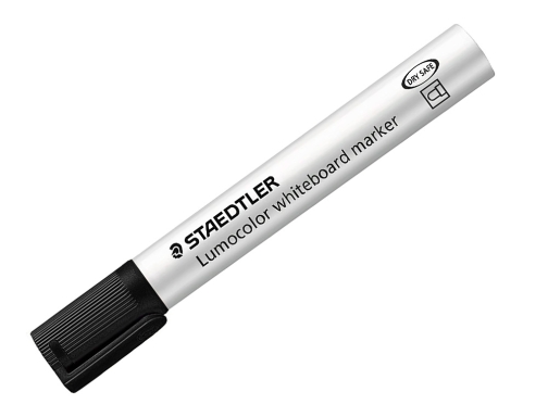 Rotulador Staedtler lumocolor 351 para pizarra blanca punta redonda 2 mm recargable 351-9 , negro, imagen 3 mini