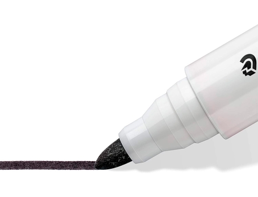 Rotulador Staedtler lumocolor 351 para pizarra blanca punta redonda 2 mm recargable 3519 , negro, imagen 4 mini