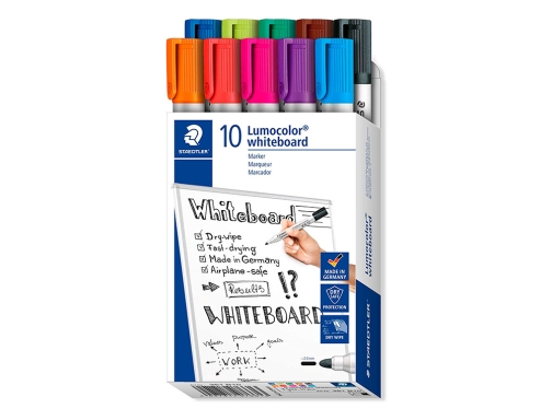 Rotulador Staedtler lumocolor 351 para pizarra blanca punta redonda 2 mm recargable 351 B10 , surtidos, imagen 2 mini