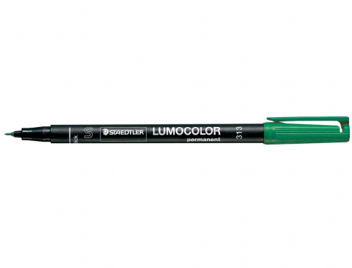 Rotulador Staedtler lumocolor retroproyeccion punta de fibra permanente 313-5 verde punta super 3135, imagen 2 mini