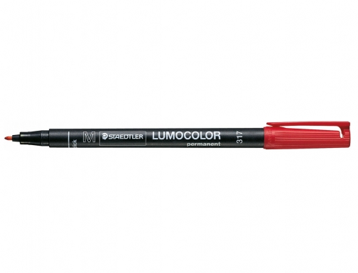 Rotulador Staedtler lumocolor retroproyeccion punta de fibrapermanente 317-2 rojo punta media redonda 3172, imagen 2 mini