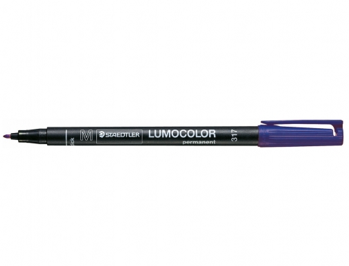 Rotulador Staedtler lumocolor retroproyeccion punta de fibrapermanente 317-3 azul punta media redonda 3173, imagen 2 mini
