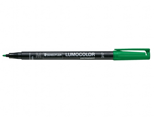 Rotulador Staedtler lumocolor retroproyeccion punta de fibrapermanente 317-5 verde punta media redonda 3175, imagen 2 mini