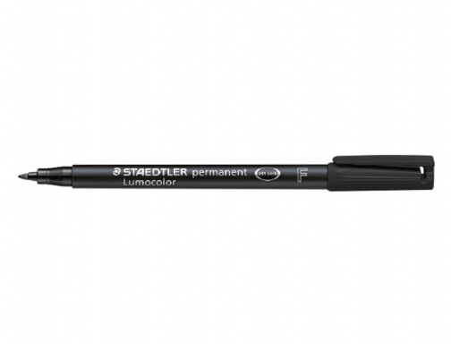 Rotulador permanente Staedtler Lumocolor F, punta fina, 0,6 mm 318-9 Negro, imagen 4 mini