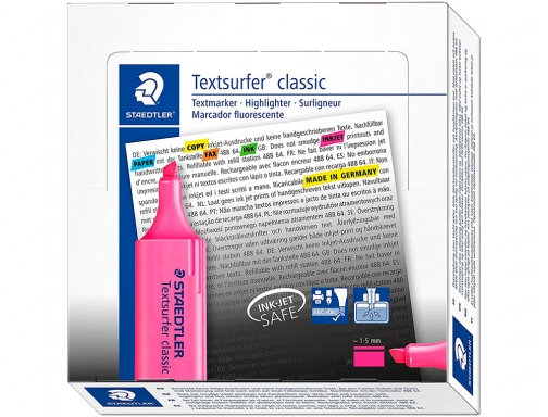 Rotulador Staedtler textsurfer classic 364 fluorescente rosa 364-23, imagen 2 mini