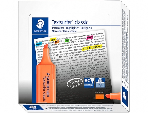 Rotulador Staedtler textsurfer classic 364 fluorescente naranja 364-4, imagen 2 mini