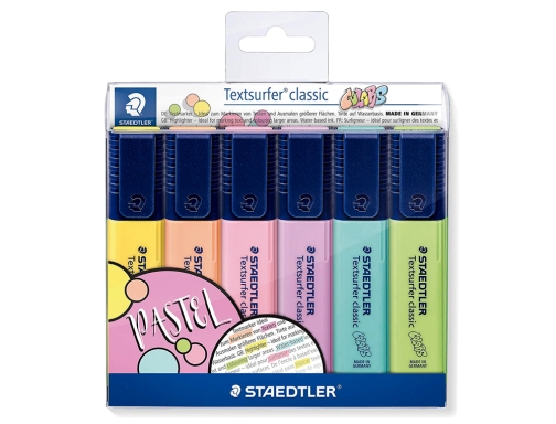 Rotulador textsurfer classic 364 pastel & vintage bolsa de 6 unidades colores Staedtler 364 CWP6 , surtidos, imagen 2 mini