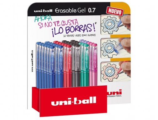 Rotulador Uni-ball roller uf-222 tinta gel borrable 0,7 mm expositor de 36 Uniball 182634756 , surtidos, imagen 2 mini