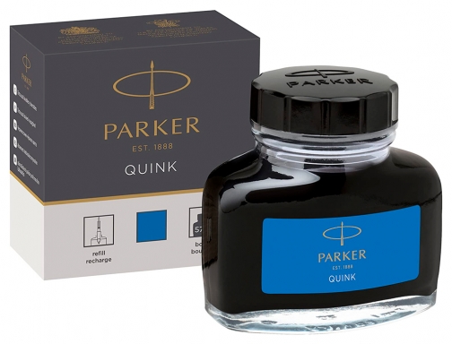 Tinta estilografica Parker azul real bote 57 ml 1950377, imagen 2 mini