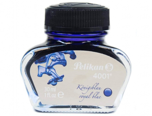Tinta estilografica Pelikan 4001 azul real bote 30 ml 301010, imagen 2 mini