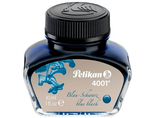 Tinta estilografica Pelikan 4001 negro azul bote 30 ml 301028 , azul negro, imagen 2 mini