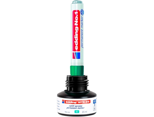 Tinta rotulador Edding mtk25 con sistema capilar color verde bote 25 ml MTK-25-04, imagen 3 mini